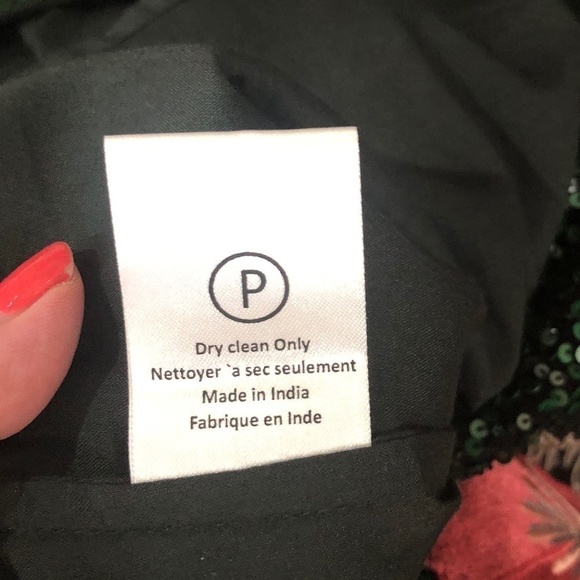 NWT Anthropologie Varun Bahl Calliope Emerald Green Sequined Dress Sz 10 - Picture 7 of 12